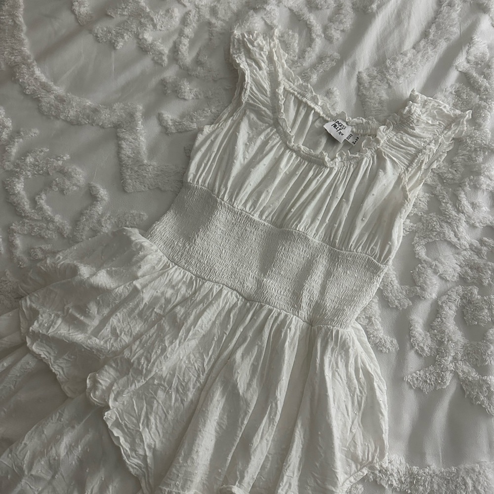 White Ruffled romper